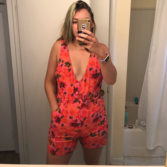 Vintage Pants - NWT Vintage 90s Tropical Romper